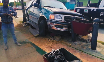 Ebrio conductor se salva de morir tras estrellarse junto a la Laguna de Tamiahua