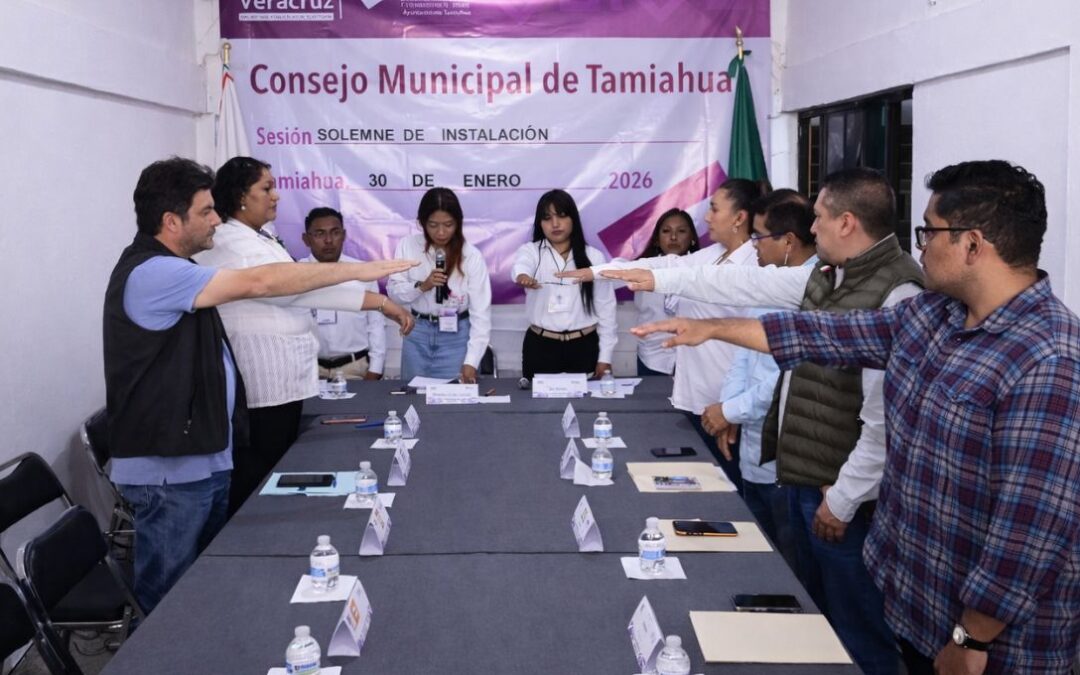 Se llevó a cabo la Sesión Solemne de Instalación del Consejo Municipal de Tamiahua en el marco del Proceso Electoral Local Extraordinario 2026