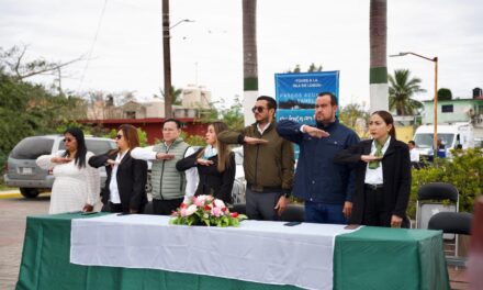 Conmemoran el Día de la Bandera con acto cívico en Tamiahua