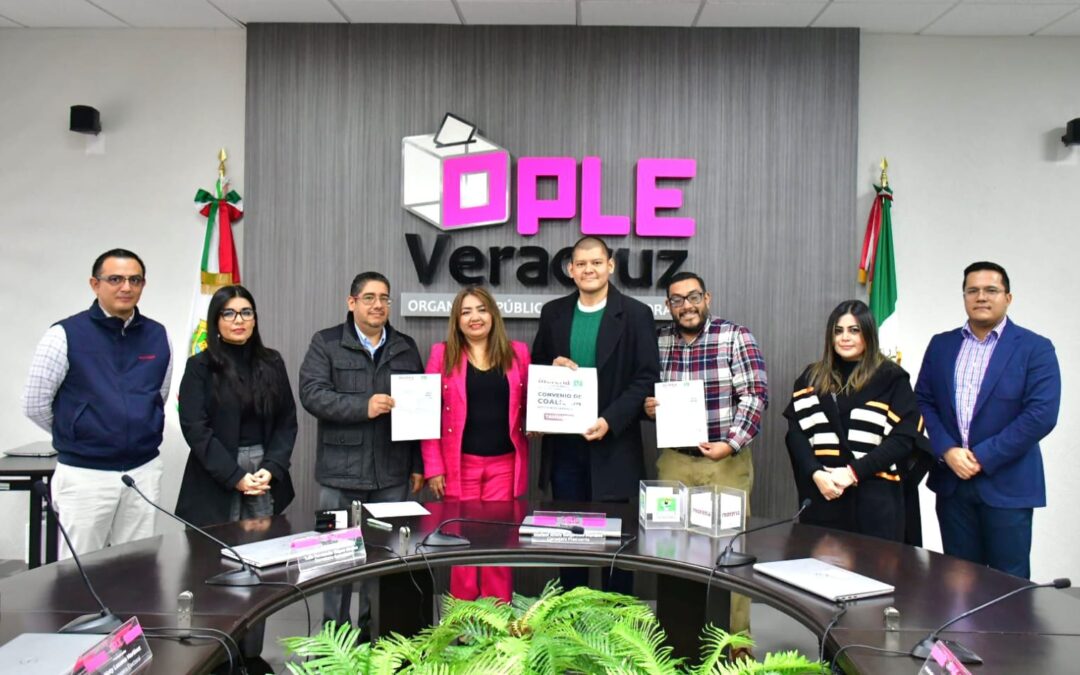 OPLE Veracruz recibe solicitud de convenio de coalición Morena–PVEM para elección extraordinaria en Tamiahua
