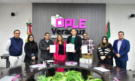 OPLE Veracruz recibe solicitud de convenio de coalición Morena–PVEM para elección extraordinaria en Tamiahua