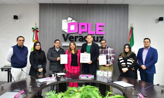 OPLE Veracruz recibe solicitud de convenio de coalición Morena–PVEM para elección extraordinaria en Tamiahua